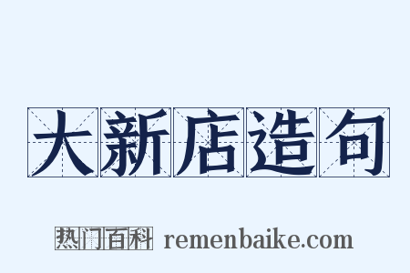 大新店造句是什么意思的图片